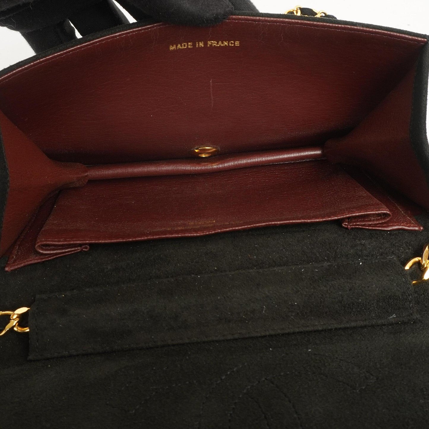 Chanel WOC Mini Classic Full Flap Black Quilted Suede With 24K Gold-Plated Hardware