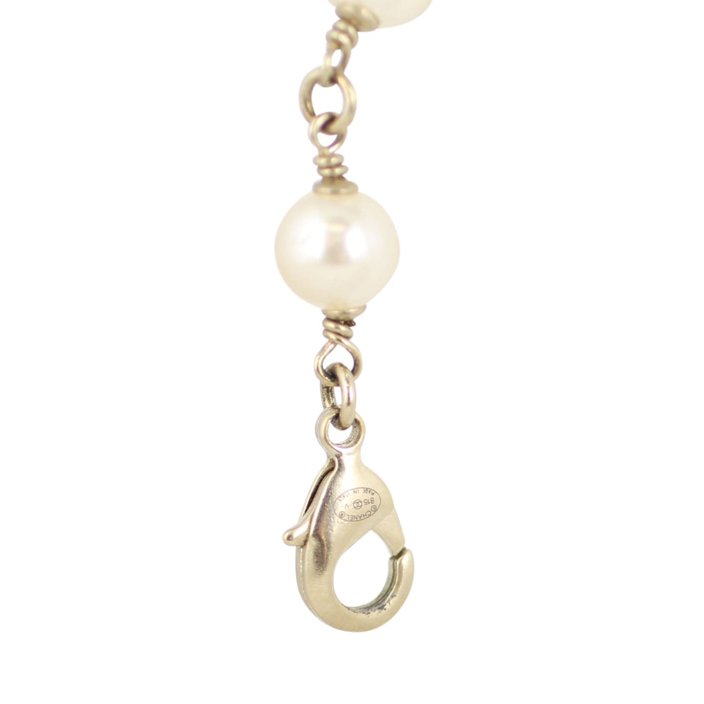 Chanel CC Pearl Bracelet | Antiqued