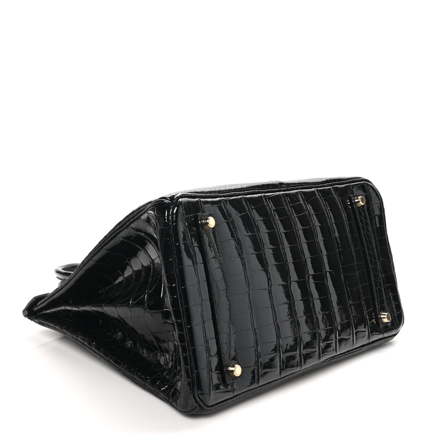 Hermes Shiny Porosus Crocodile Birkin 35 Black