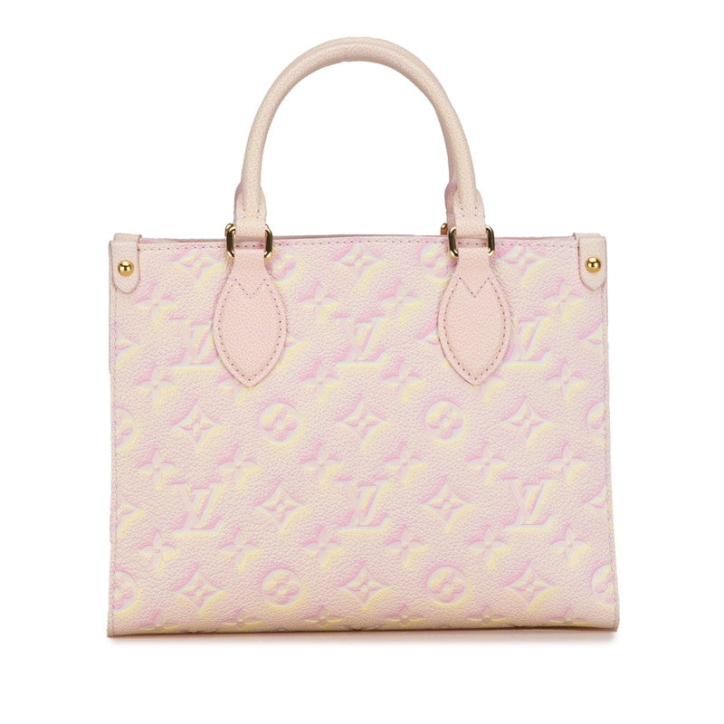 Louis Vuitton Monogram Implant On The Gor PM Handbag Shoulder Bag 2WAY M46168 Light Pink Yellow Leather Louis Vuitton