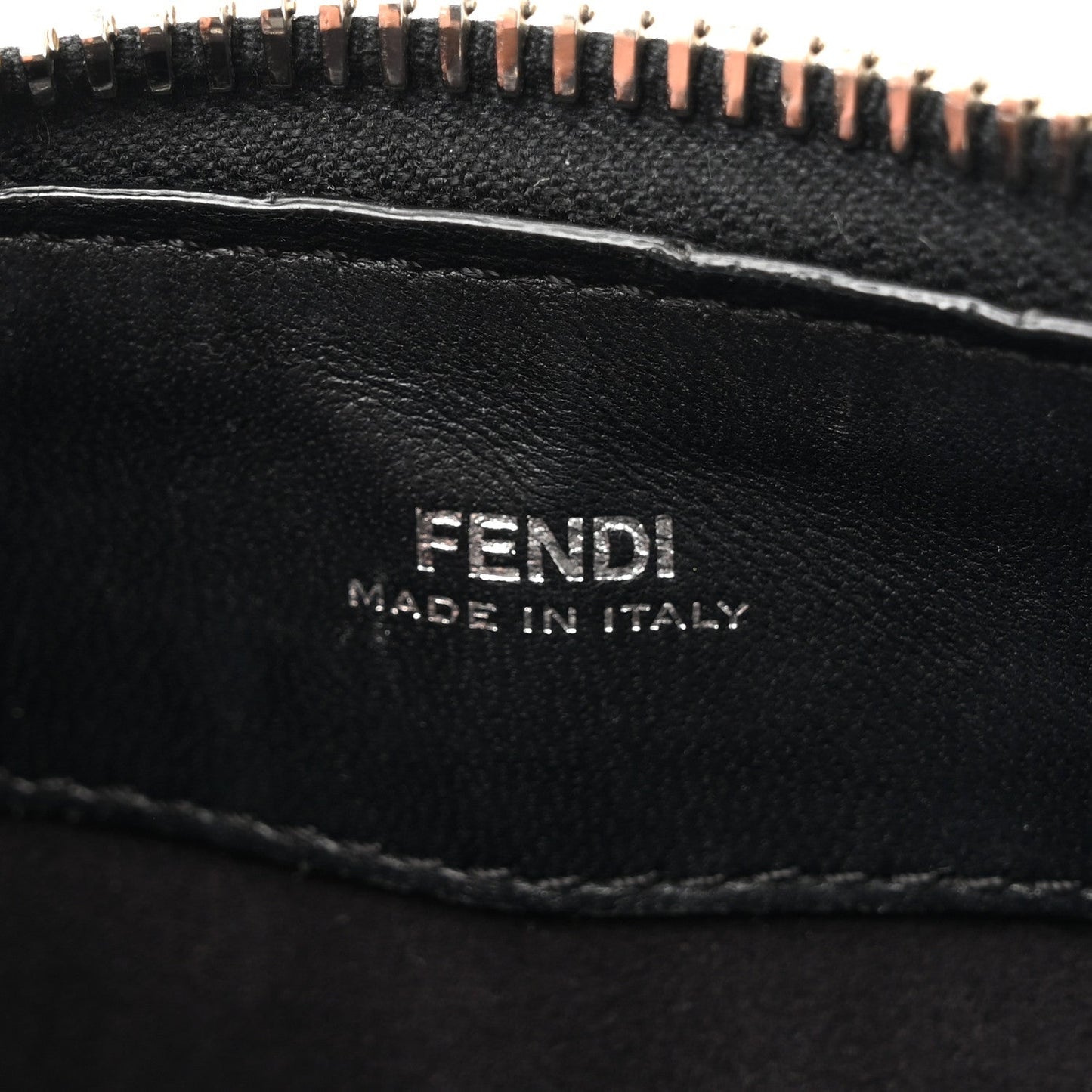 Fendi Shiny Nappa Trapuntata Chain Small DotCom Chain Satchel Black
