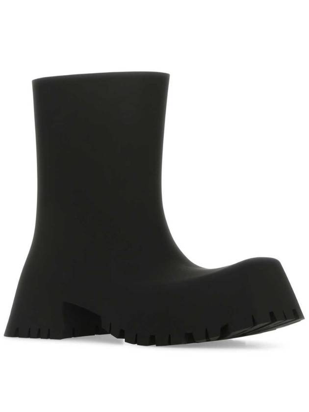 Luxury Balenciaga Trending 2026 Rubber Trooper Ankle Boots Black