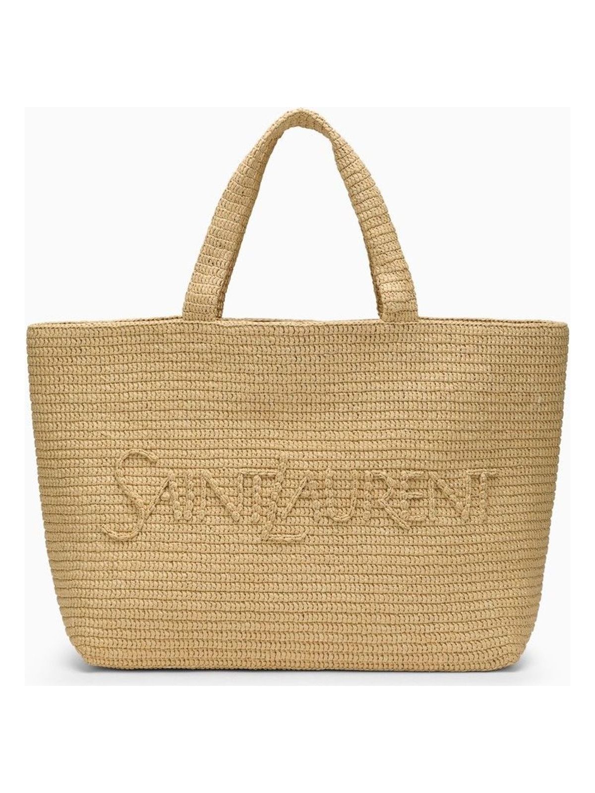 Luxury Saint Laurent Trending 2025 Women's Raffia Tote Bag With Logo in Pink | 776763GAAEL