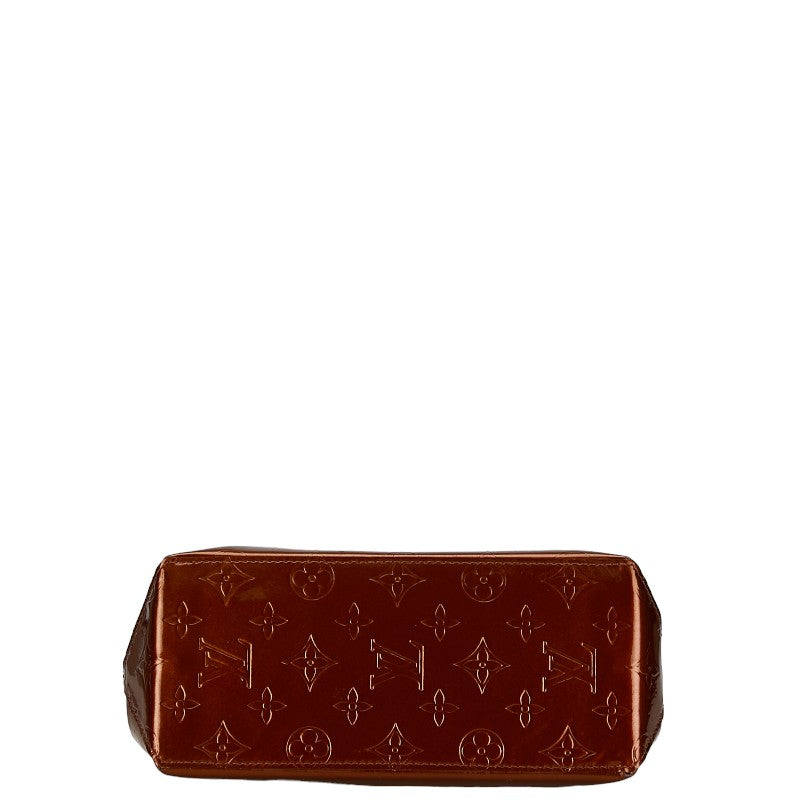 Louis Vuitton Monogram Vernis Reed PM Handbag M91146 Bronze Brown Patent Leather Louis Vuitton