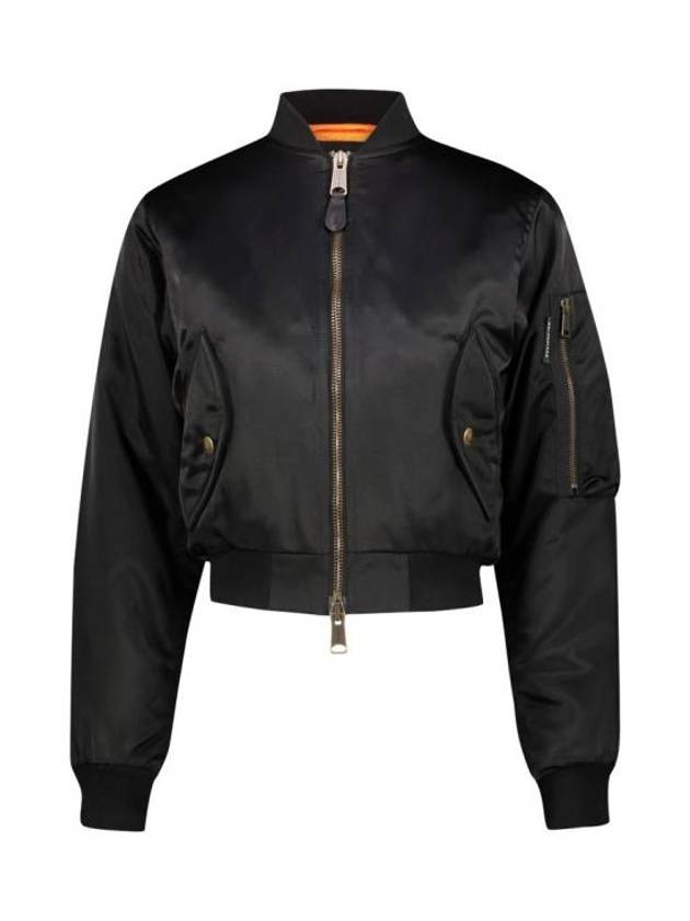 Luxury Balenciaga Trending 2026 Shrunk Bomber Jacket Black