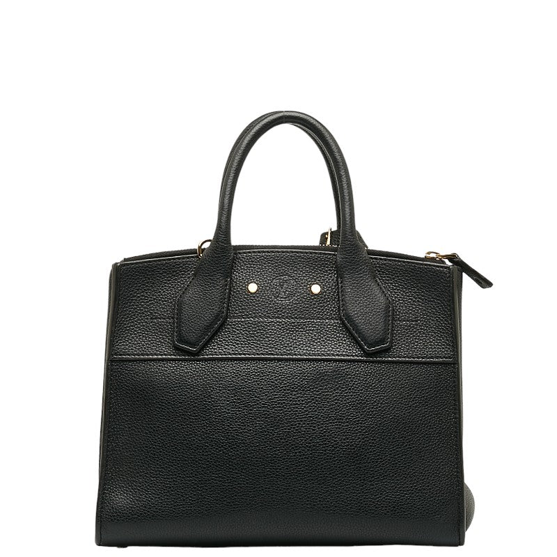 Louis Vuitton City Timer PM Handbag houlder Bag 2WAY M51028 Noir Black Leather Lady Louis Vuitton