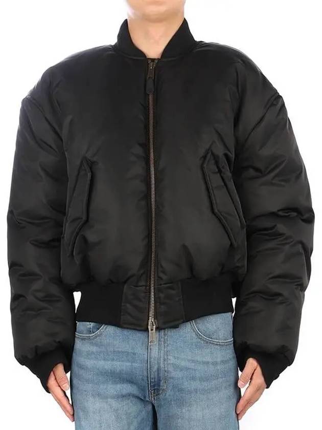 Luxury Balenciaga Trending 2026 Nylon Large Fit Bomber Jacket Black