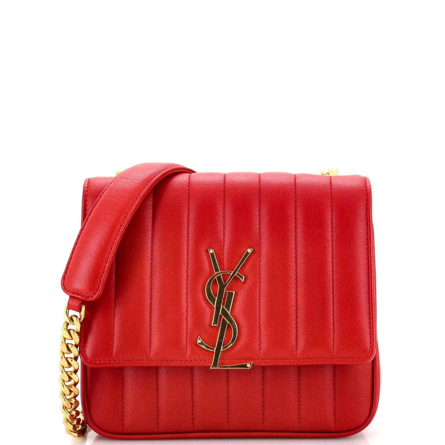 Luxury Saint Laurent Trending 2025 Vicky Crossbody Bag Vertical Quilted Leather Medium