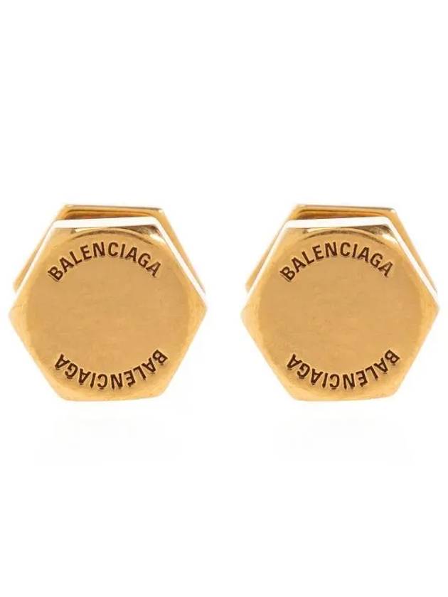Luxury Balenciaga Trending 2026 Garage Screw Earrings Gold