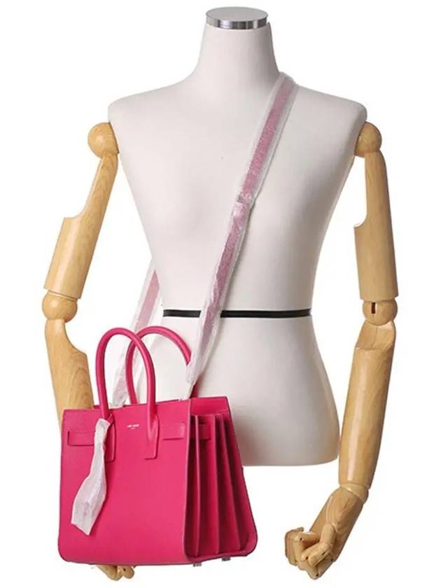 Luxury Saint Laurent Trending 2025 Nano Sac De Jour Leather Tote Bag Hot Pink