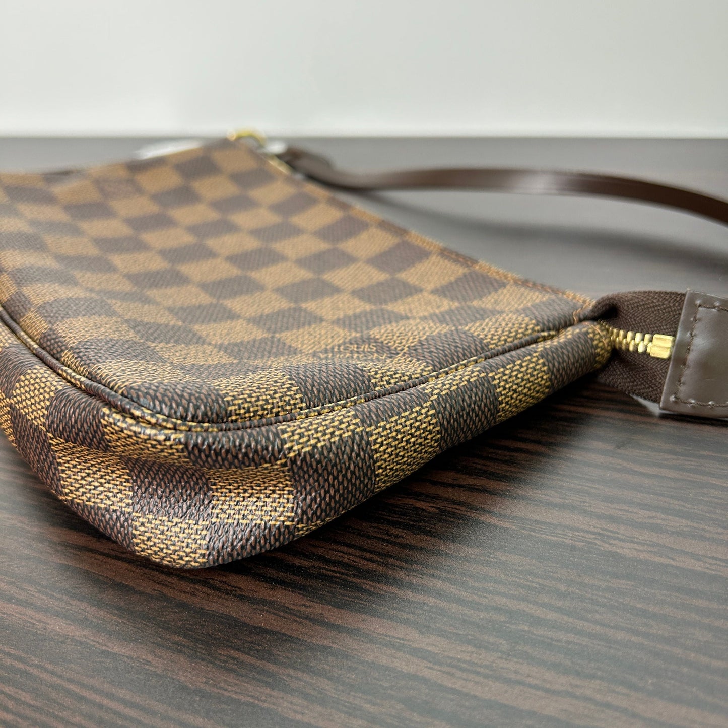 Louis Vuitton Damier Ebene Navona Pochette - Brown Handle Bags, Handbags LB115922