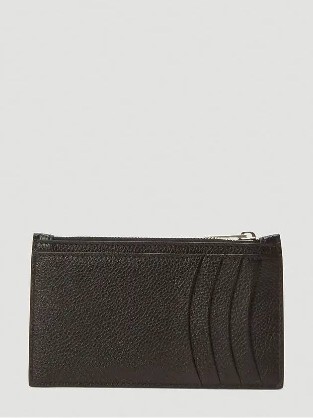 Luxury Balenciaga Trending 2026 Hourglass Zipper Leather Card Wallet Black Silver
