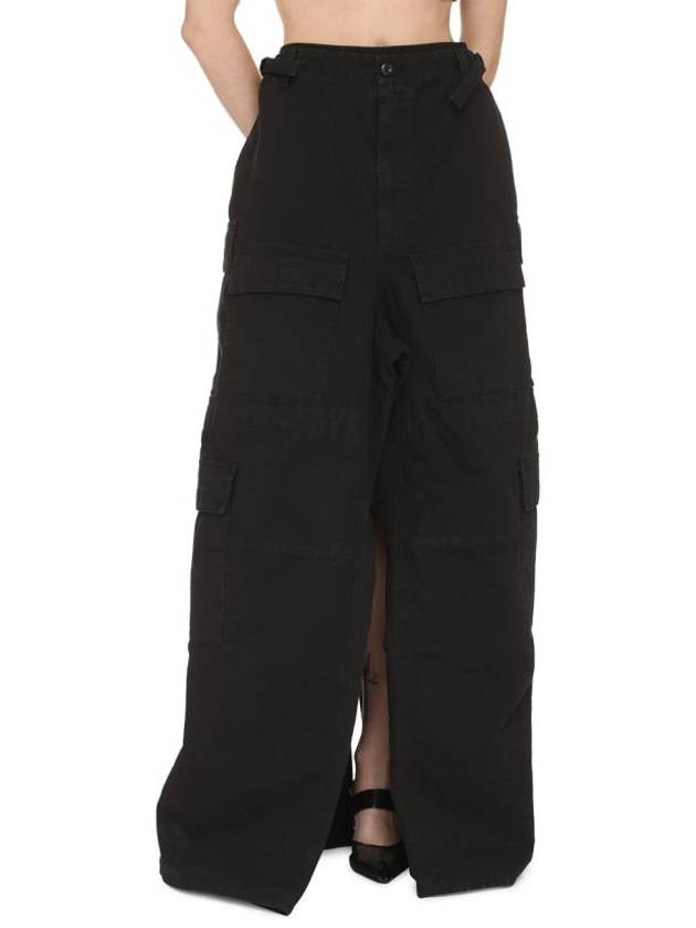 Luxury Balenciaga Trending 2026 Apron Cargo Pants A Line Skirt Black Black