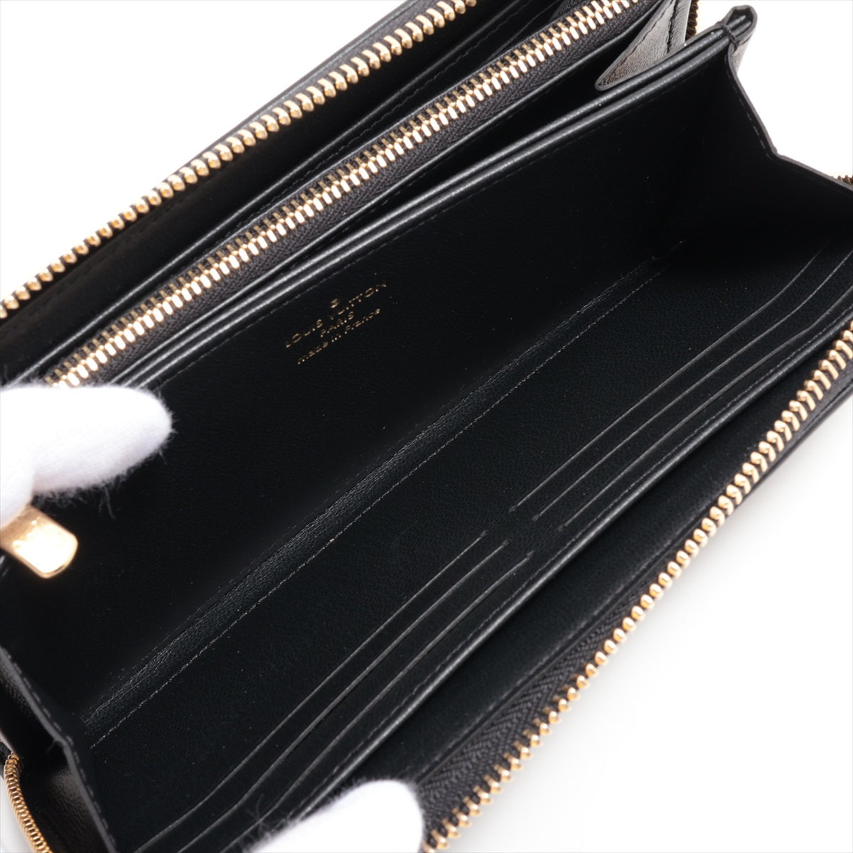 Louis Vuitton Monogram Embos Zippy Wallet M81510 Noir Round Zipper Wallet