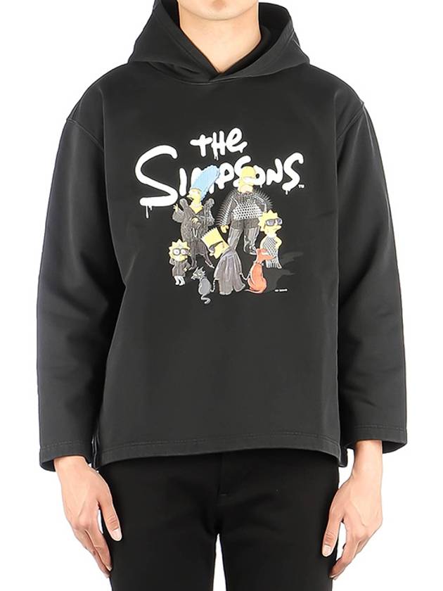 Luxury Balenciaga Trending 2026 Simpsons Print Hoodie Black