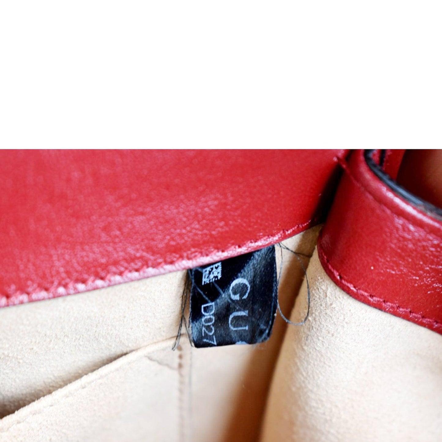 GUCCI Rajah Small Web Leather Shoulder Bag Red 570145