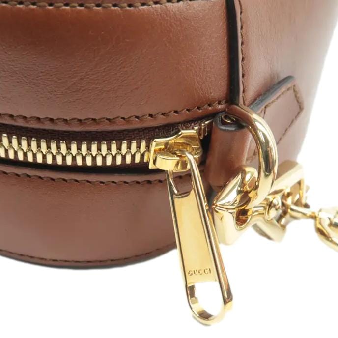 GUCCI Web Canvas Shoulder Bag Beige 575073