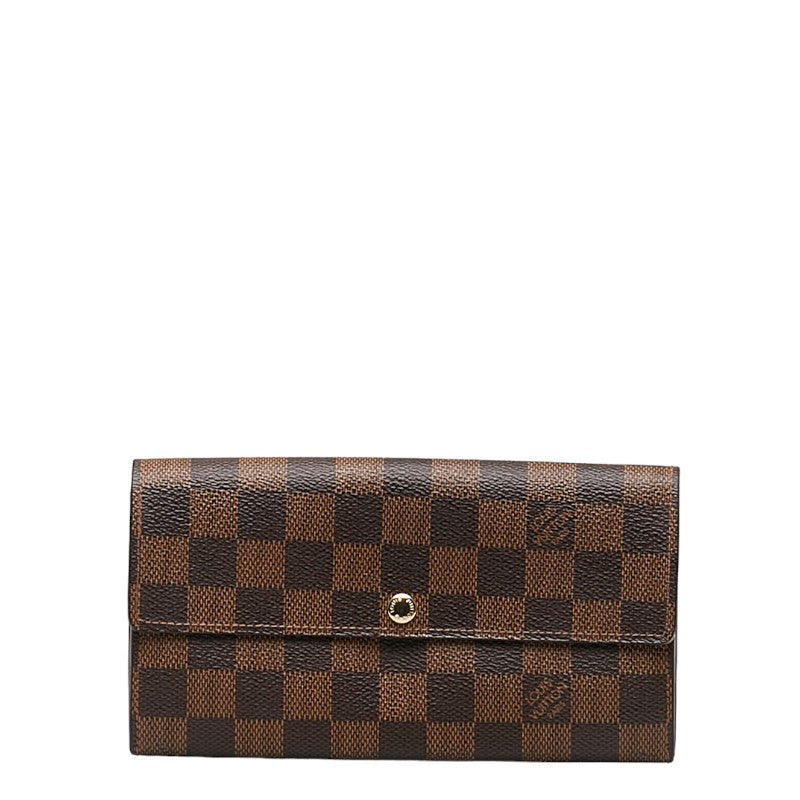Louis Vuitton Louis Vuitton Damière N61734 Long Wallet PVC/Leather Brown