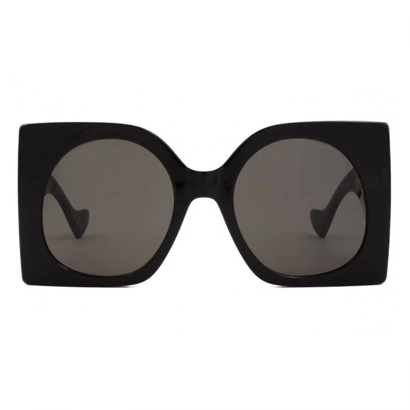 Gucci Sunglasses Square Full Rim, Black Frame and Grey Lens GG1254S001