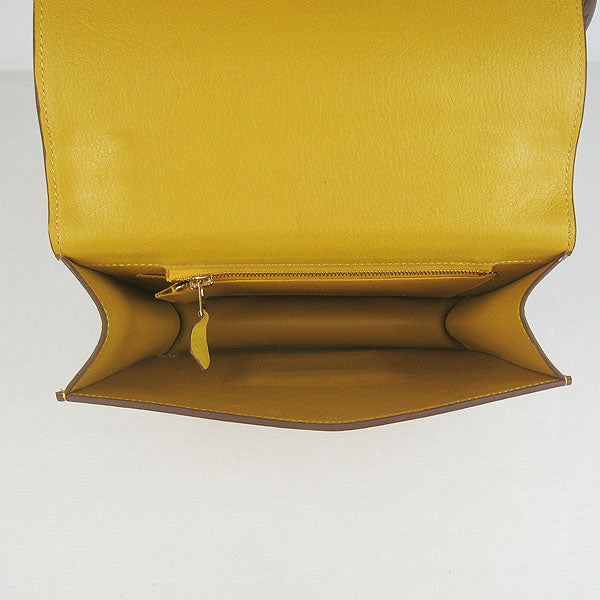 Luxury Hermes Constance Cowskin Leather Bag H017 yellow golden
