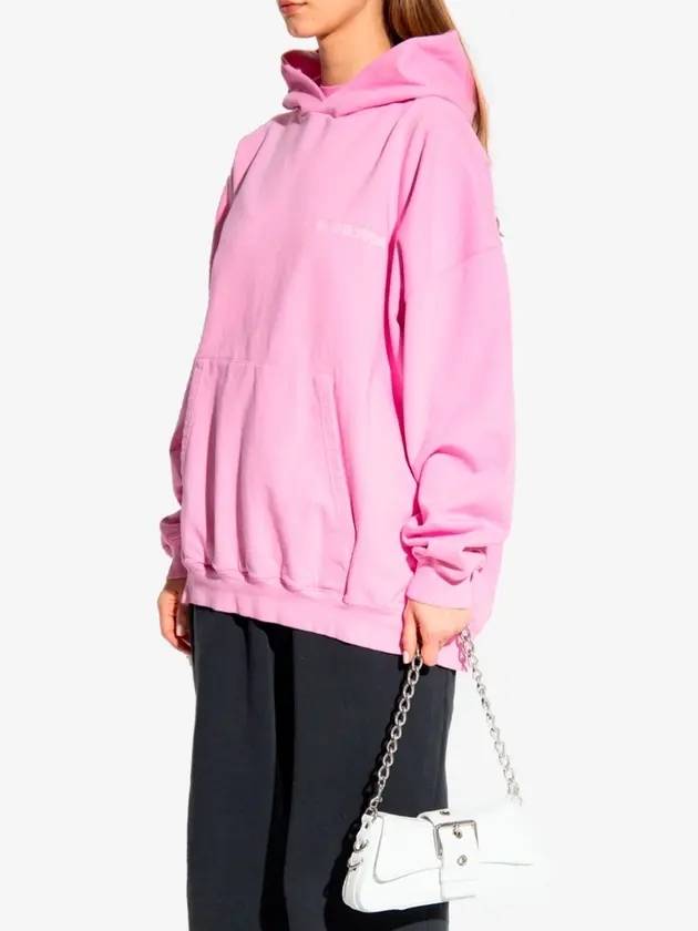 Luxury Balenciaga Trending 2026 Logo Print Hoodie Pink