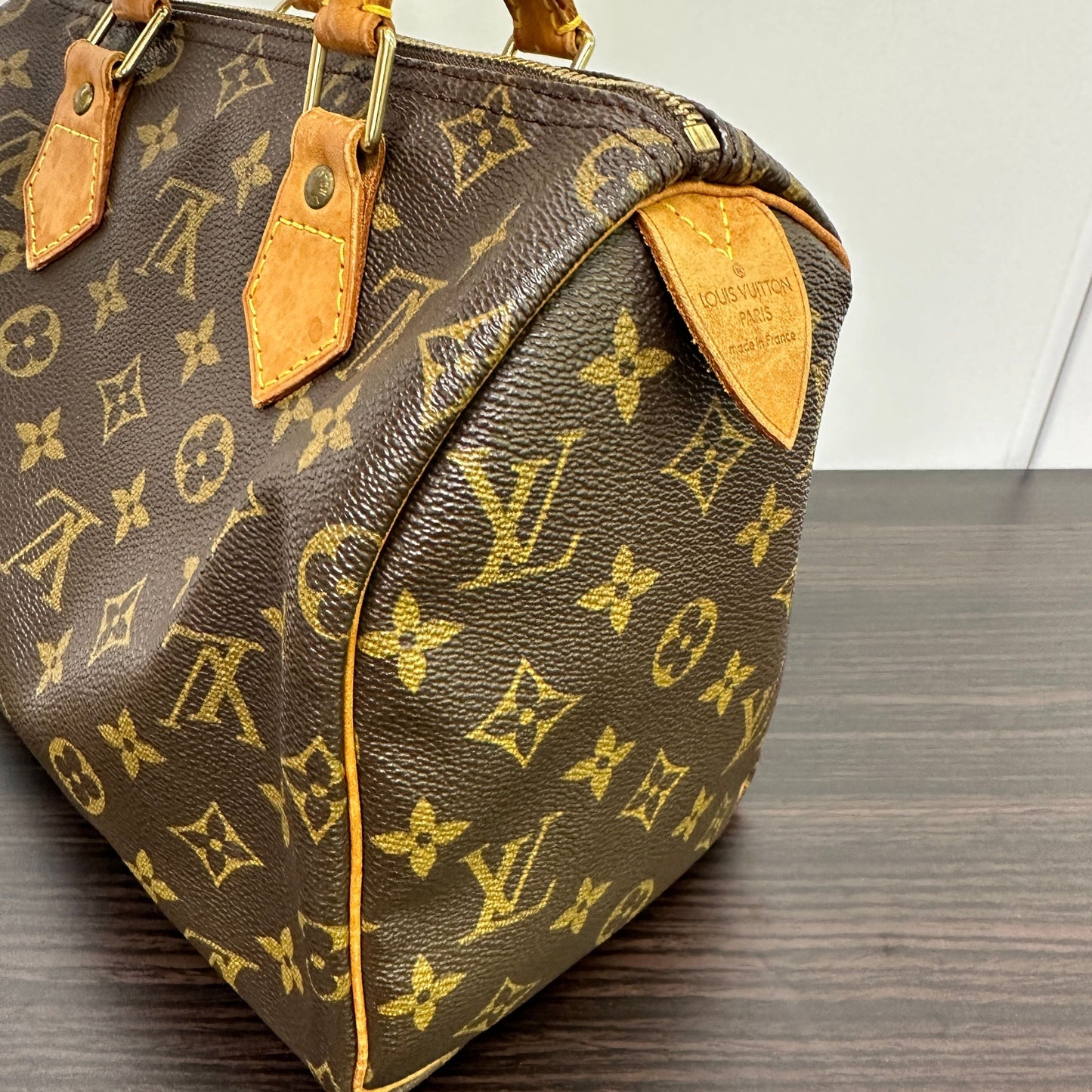Louis Vuitton Boston Bag Speedy 25 Brown Monogram Leather LB121542