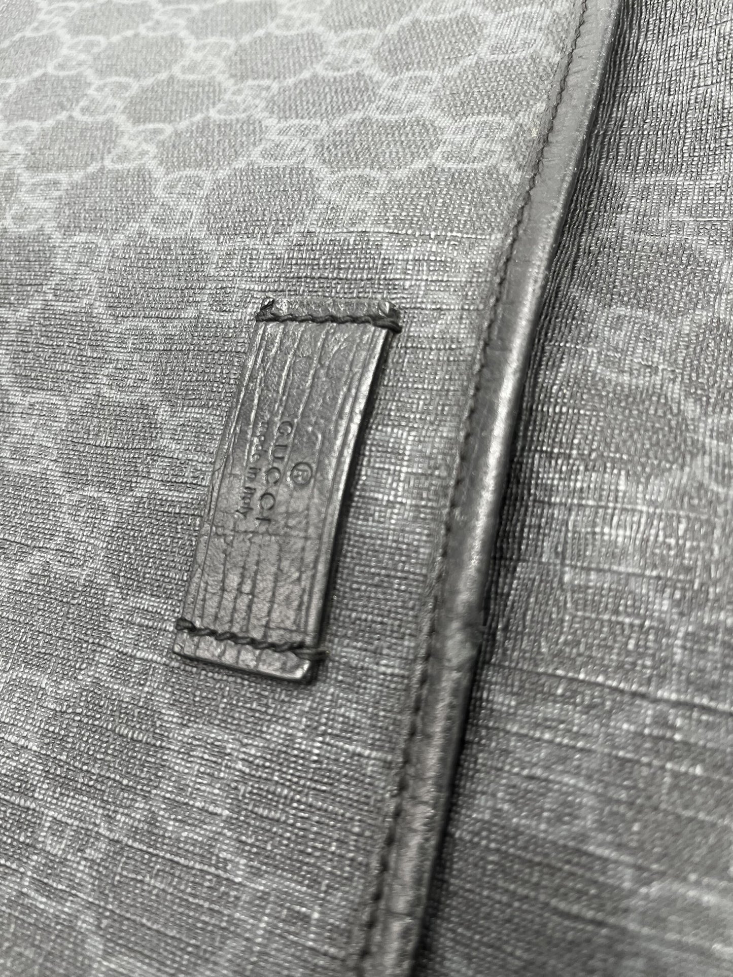 Gucci Gg Supreme Shoulder Bag Canvas Black Leather Shoulder Bag Bag ( )