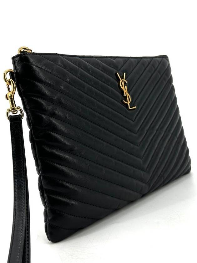 Luxury Saint Laurent Trending 2025 Monogram silver clutch new medium 559193