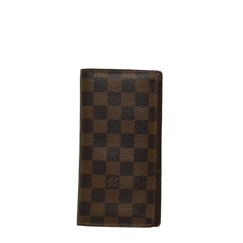 Louis Vuitton Damiere Portfolio Brother Long Wallet N60017 Brown PVC Leather Louis Vuitton