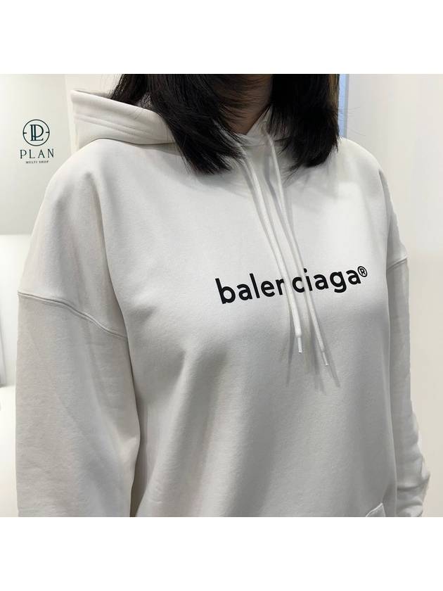 Luxury Balenciaga Trending 2026 WoMen's logo printed oversized Hoodie top white