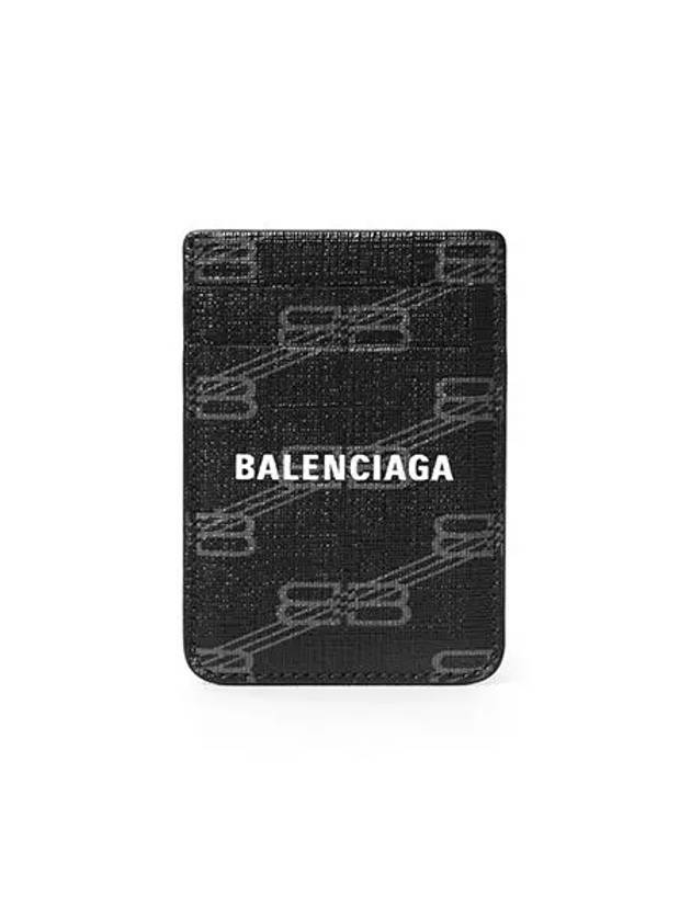Luxury Balenciaga Trending 2026 Signature Magnet Card Wallet Black