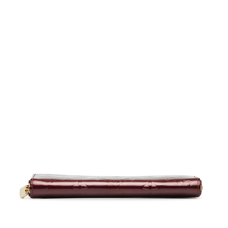 Louis Vuitton Monogram Verney Zippie Wallet Long Wallet M93575 Violet Wine Red Patent Leather Louis Vuitton