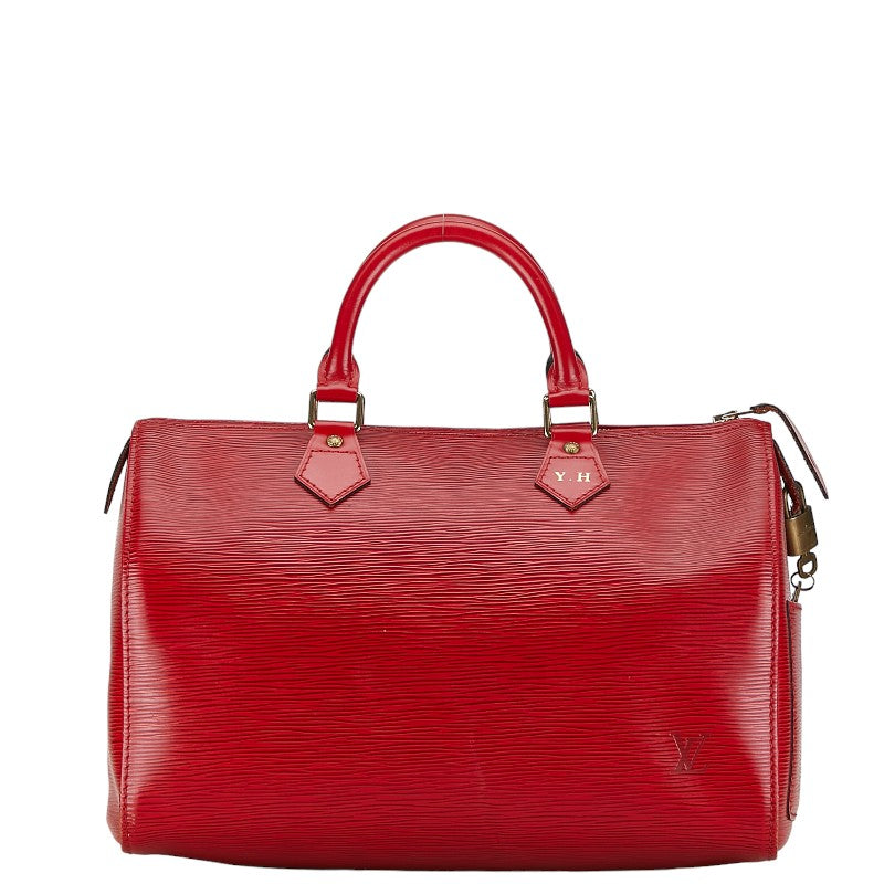 Louis Vuitton Epi Speedy 30 Handbag Mini Boston Bag M43007 Castilian Red Leather Louis Vuitton
