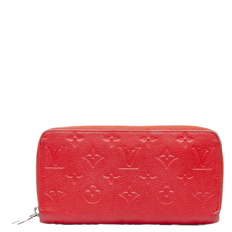 Louis Vuitton Monogram Amplant Jeep Wallet Long Wallet M61865 Triple Red Carfather Louis Vuitton