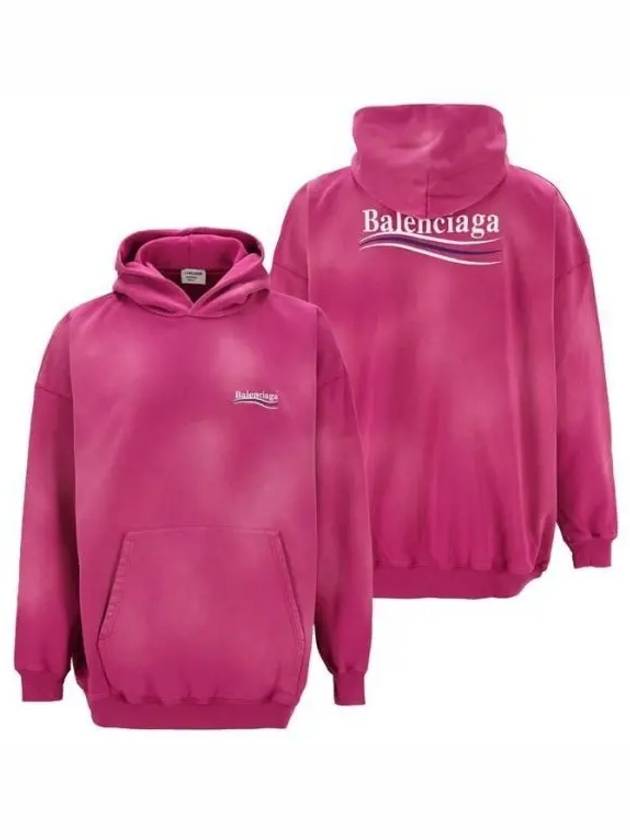 Luxury Balenciaga Trending 2026 Political Campaign Oversized Fit Hoodie Pink