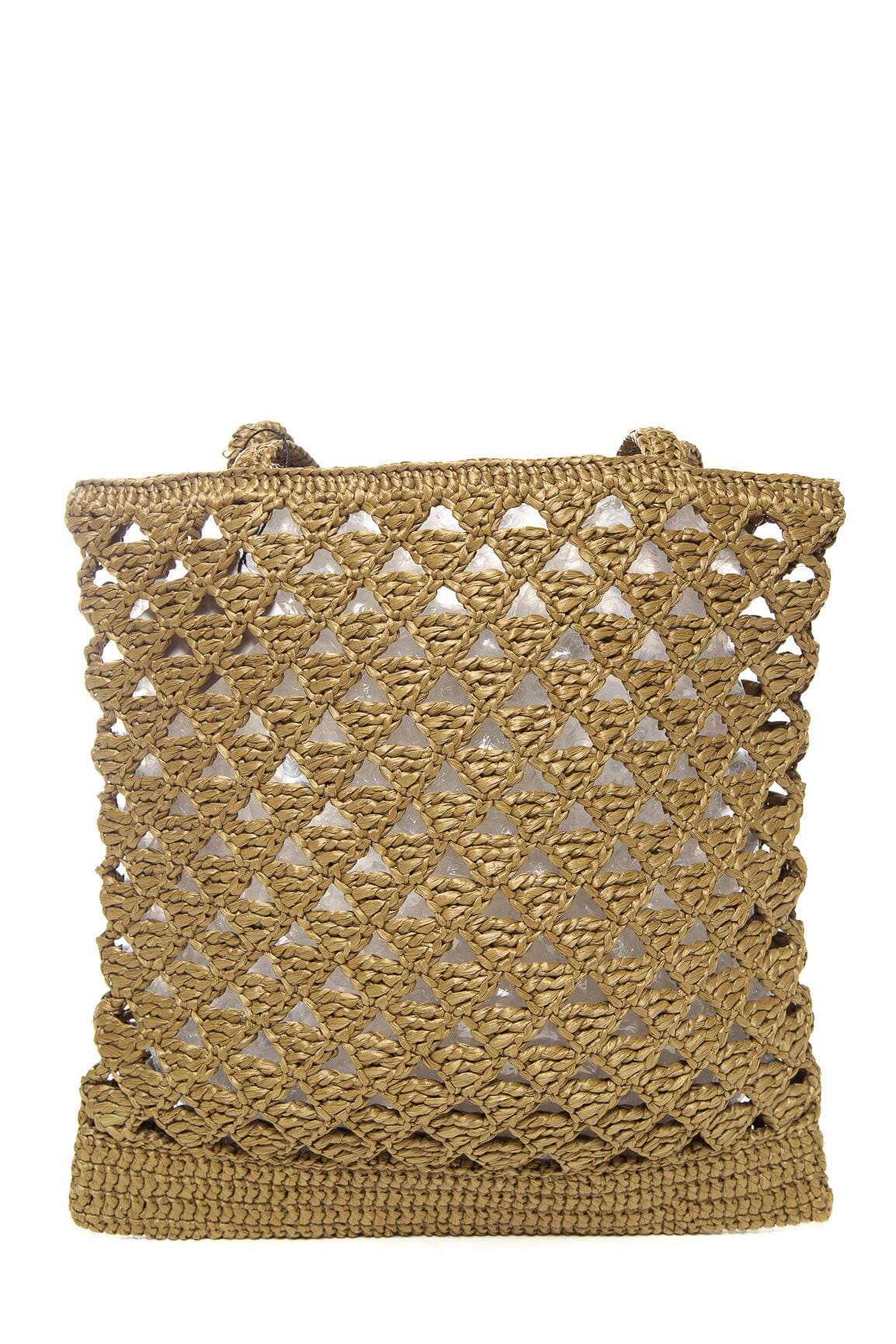 Prada Green Raffia Tote