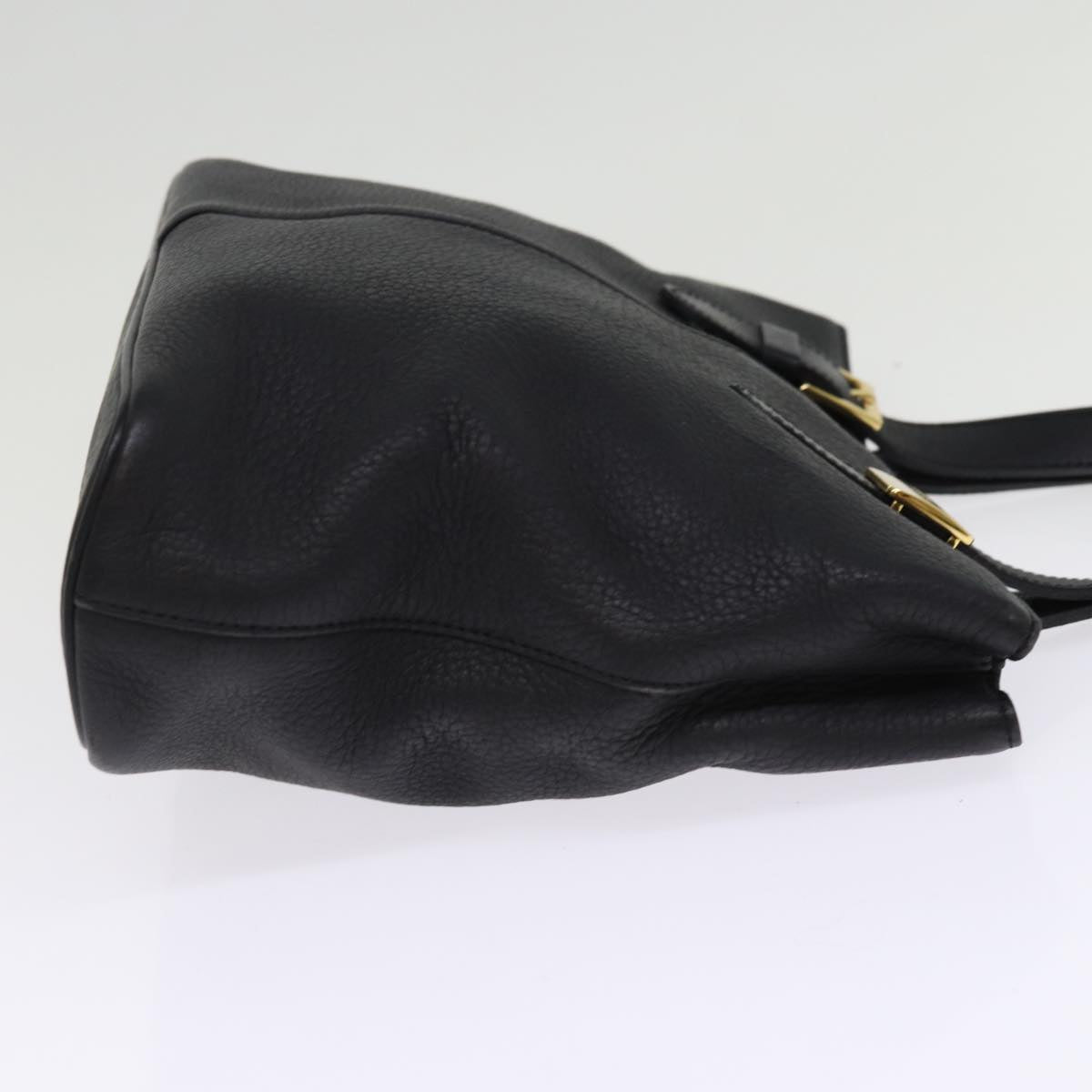 Luxury BurberrySs Hand Bag Leather Black Auth ep4536