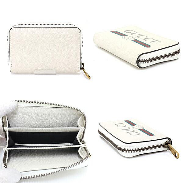 GUCCI Coin case 496319 leather white Sherry line