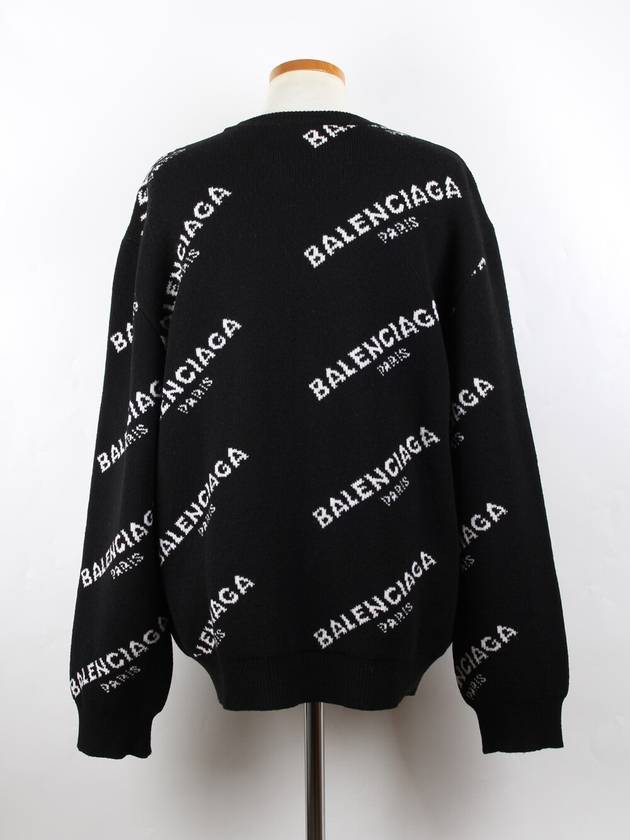 Luxury Balenciaga Trending 2026 Paris multi logo knit XL