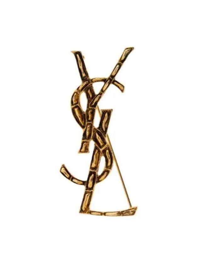 Luxury Saint Laurent Trending 2025 Opium YSL Crocodile Brooch Gold