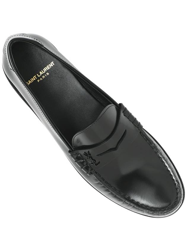 Luxury Saint Laurent Trending 2025 Women's Monogram Le Penny Loafer Black