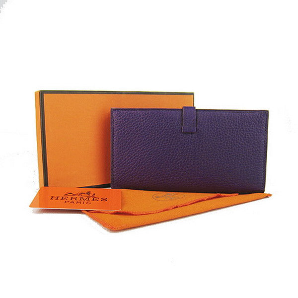 Luxury Hermes Wallet H008 Ladies Wallet Purple