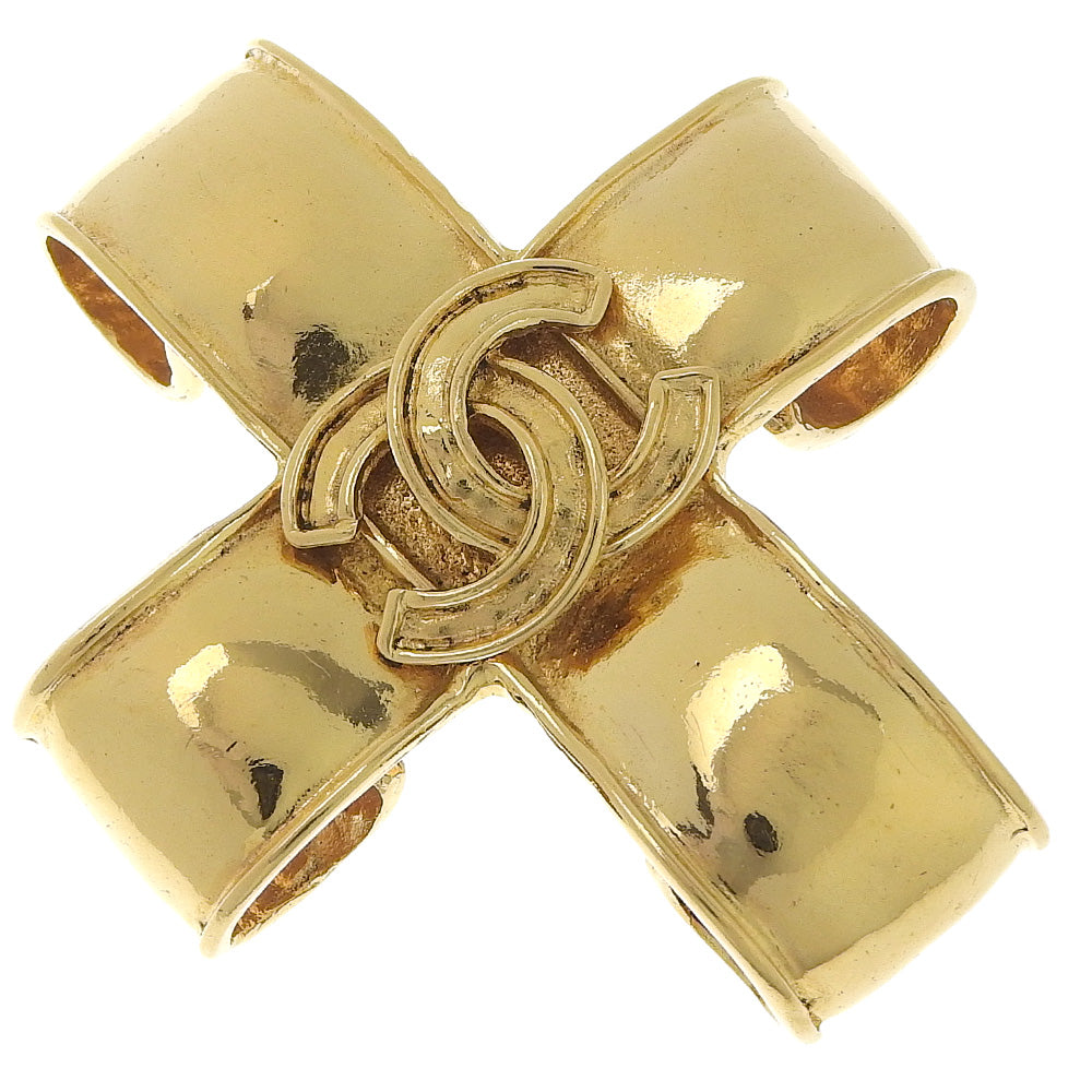 Chanel CHANEL Cross Brooch Coco G French Made 1994 Gold 94P 33g Cross