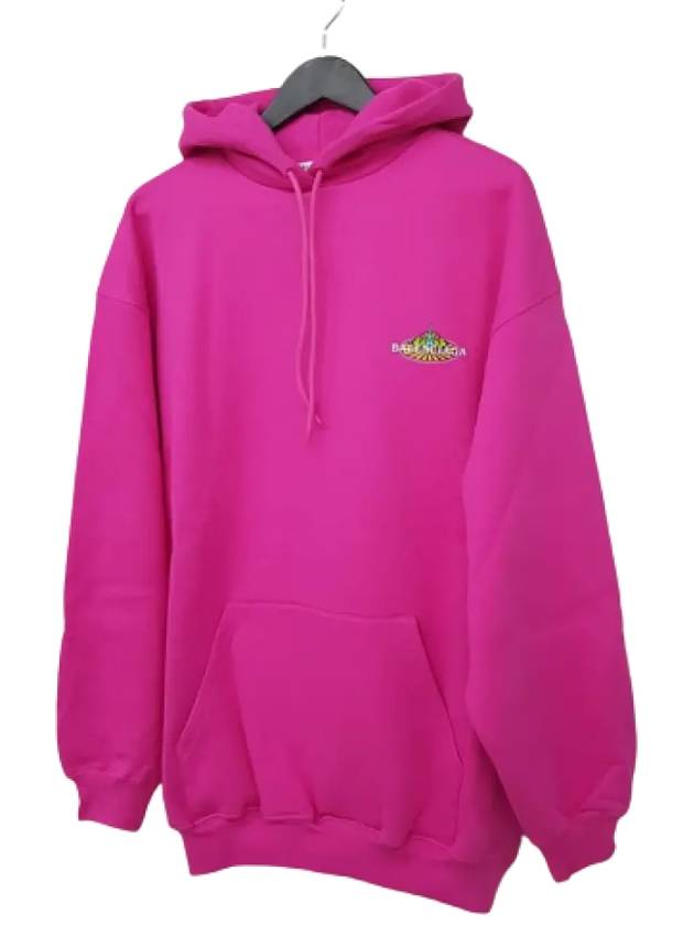 Luxury Balenciaga Trending 2026 Bonjour Oversized Hoodie Pink