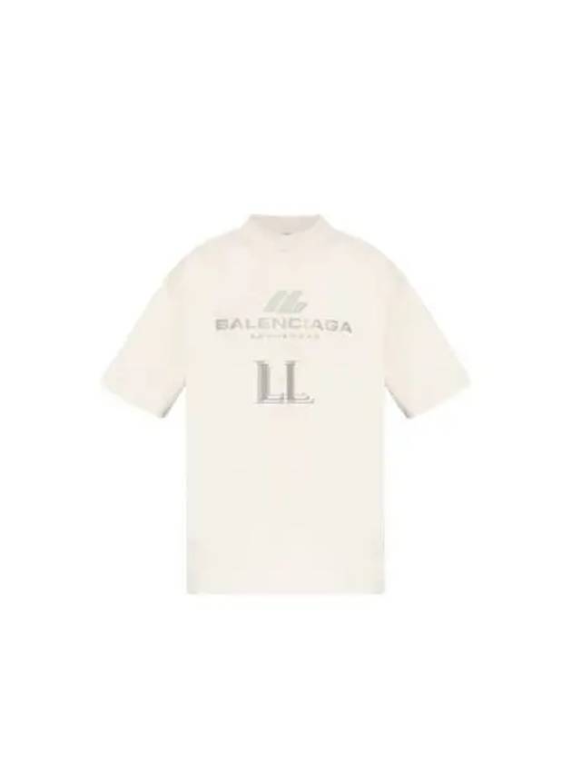 Luxury Balenciaga Trending 2026 Activewear Medium Fit Short Sleeve T-Shirt White