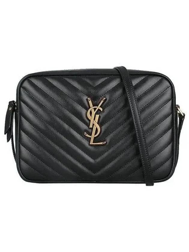 Luxury Saint Laurent Trending 2025 Lou Logo Quilting Cross Bag Black