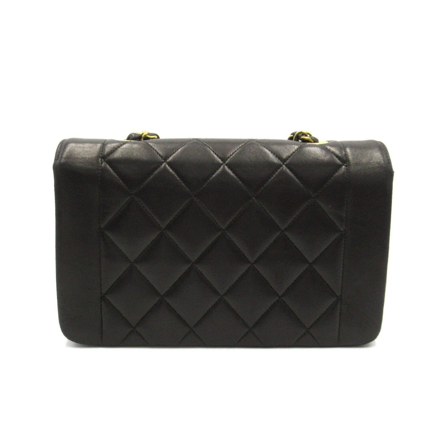 Chanel Chanel Diamond Chain Shoulder Shoulder Bag Black Ladies Diamond Chain Shoulder