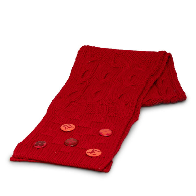 Louis Vuitton Louis Vuitton 400352 Maffler Wool Red