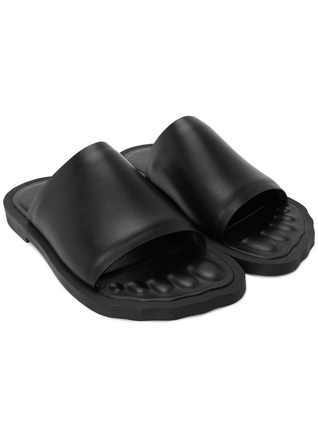 Luxury Balenciaga Trending 2026 Leather Slippers Black