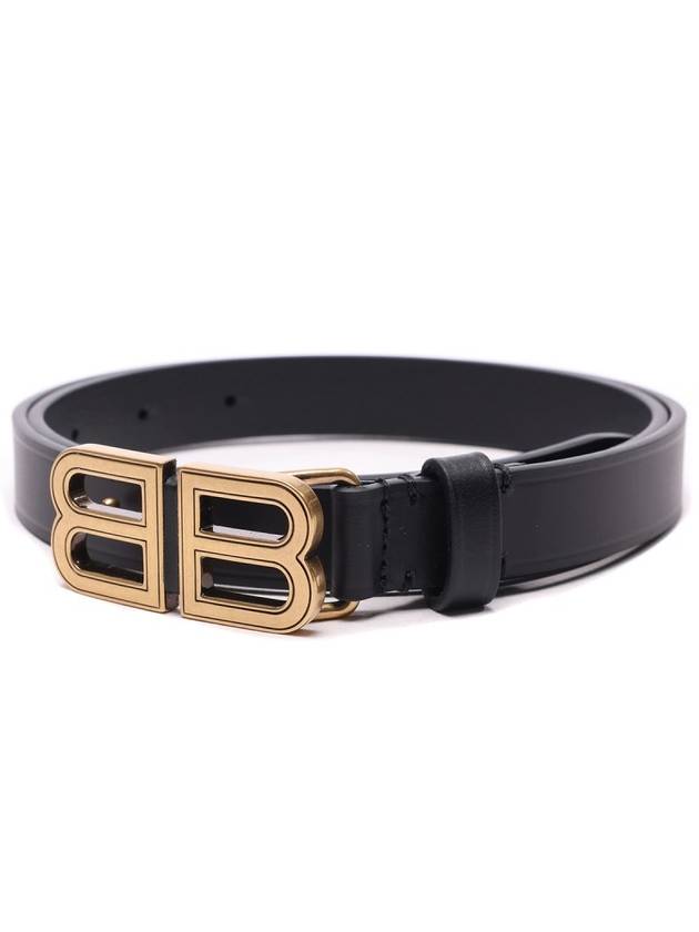 Luxury Balenciaga Trending 2026 Hourglass Thin Leather Belt Black